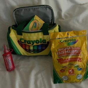Crayola Lunch Box with Hand Sanitizer and Reusable Face Masks!!